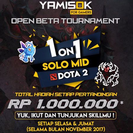 YAMISOK Gelar Turnamen 1on1 DOTA 2, Raih Hadiah 8 Juta Rupiah!