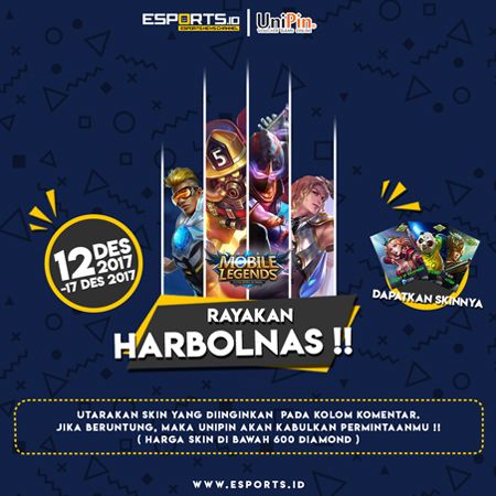 Rayakan HARBOLNAS Bersama UniPin, Berhadiah SKIN Mobile Legends GRATIS!