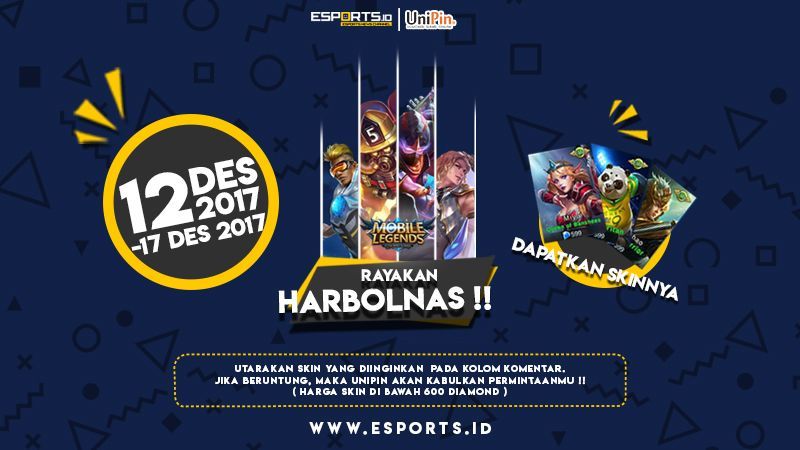 [Pengumuman Pemenang] HARBOLNAS Bersama UniPin, Berhadiah SKIN Mobile Legends GRATIS!