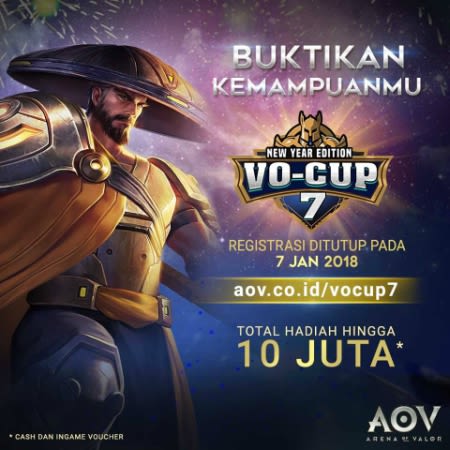 Tanpa Tim Pro, Unjuk Kemampuan di Arena of Valor VO-Cup 7!