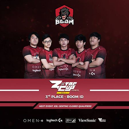 Belum Beruntung, Boom.ID Hanya Rengkuh Juara Ketiga di ZOTAC Cup Premier