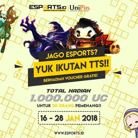 Jago eSports? Yuk Ikutan TTS, Berhadiah Voucher UniPin!